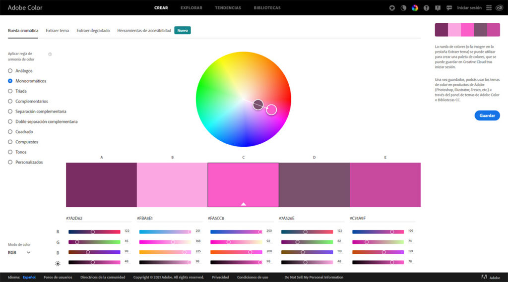 Adobe-Color-CC Cómo-usar-el-círculo-cromático